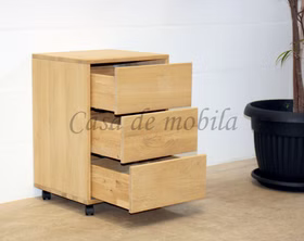 Schubladenkommode mit Rollen WALKIN 46x62x42cm Eiche massiv bianco geölt Casa de mobila Goslar Schubladenkommode mit Rollen WALKIN 46x62x42cm Eiche massiv bianco geölt Casa de mobila Goslar