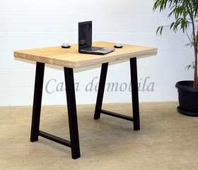 Stehtische ROMA 140x80x95 cm rustikale Eiche massiv gerade Kante Metallbeine A Harrogate Casa de mobila Goslar Bürotisch Hoch ROMA 140x80x95 cm rustikale Eiche massiv gerade Kante Metallgestell A Casa de mobila Goslar