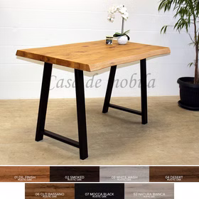 Bartisch 160x95x90cm ROMA A-Beine rustikale Eiche Baumkante Bartisch-160x90-Roma-Harrogate-6cm-Baumkante-rustikale-Eiche-01-Oel-Finish.jpg