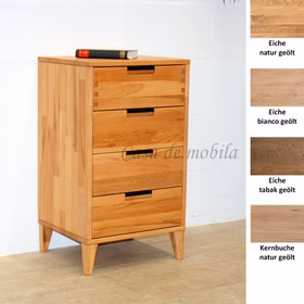 Kommode, 4 Schubladen 46x80x40cm MIDO Massivholz geölt Schubladenkommode mit Holzbeine MIDO 46x80x40cm Massivholz geölt Casa de mobila Goslar