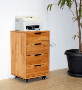 Kommode 4 Schubladen 46x68x32cm MIDO Massivholz geölt kommode mit rollen, 4 Schubladen MIDO 46x68x32cm Kernbuche massiv natur geölt Casa de mobila Goslar