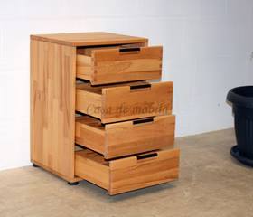 Kommode 4 Schubladen 46x68x32cm MIDO Massivholz geölt Anrichte mit 4 Schubladen MIDO 46x68x32cm Kernbuche massiv natur geölt Casa de mobila Goslar