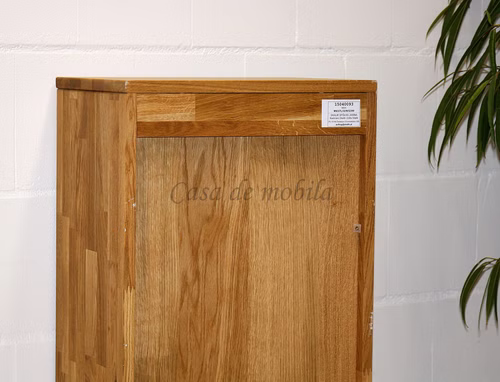 Hängevitrine 1 türig MIDO 46x68x32cm Massivholz geölt