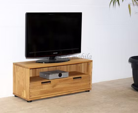 TV-bank mit Schublade MIDO 90x36x40cm Eichenholz geölt TV-bank mit Schublade MIDO 90x36x40cm Eiche massiv natur geölt Casa de mobila Goslar
