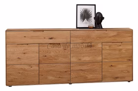 Anrichte 4-türig Gose mit runden Ecken 200x91x40cm Eiche massiv natur geölt Casa de mobila Goslar