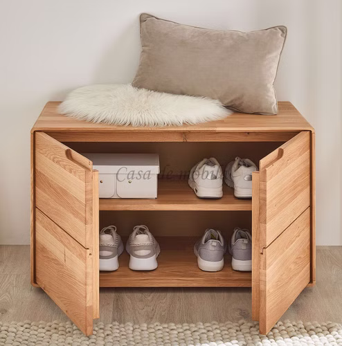 Dielenbank mit runden Ecken GOSE 80x47x40cm eichenholz massiv natur geölt Dielenbank mit runden Ecken GOSE 80x47x40cm Wildeiche massiv natur geölt Casa de mobila Goslar
