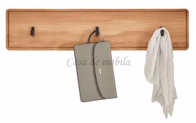 Hängegarderobe mit metallhaken schwarz GOSE 80x18x6cm eiche massiv natur geölt Hängegarderobe mit metallhaken schwarz GOSE 80x18x6cm Wildeiche massiv natur geölt Casa de mobila Goslar