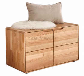 Dielen-Set mit Dielenkommode runden Ecken GOSE eichenholz massiv natur geölt Dielen-Set mit Dielenkommode runden Ecken GOSE Wildeiche massiv natur geölt Casa de mobila Goslar