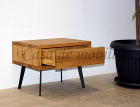 Nachttisch mit Schubfach MODERN SLEEP 56x43x40cm Wildeiche natur geölt massiv Metallbeine schwarz Nachtkommode mit Schublade MODERN SLEEP 56x43x40cm Wildeiche natur geölt massiv Metallbeine schwarz