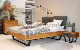 Ehebett 180x200 Wildeiche oder Kernbuche massiv MODERN SLEEP Nachttisch mit Schublade Leder Kenia anthrazit Schubladenkommode Doppelbett 180x200 Wildeiche oder Kernbuche massiv MODERN SLEEP Nachttisch mit Schublade Leder Kenia anthrazit