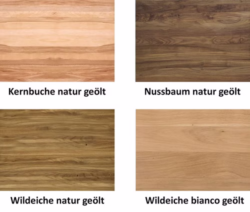 Esstisch KANSAS gerade Kante Massivholz stabverleimt