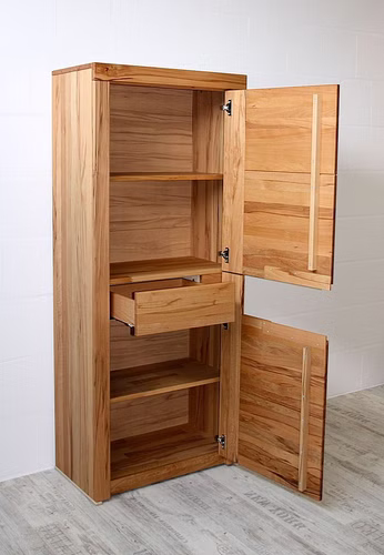 Esszimmerschrank 71x170x40cm HORIZONT Kernbuche natur geölt rechts Holzgriffe