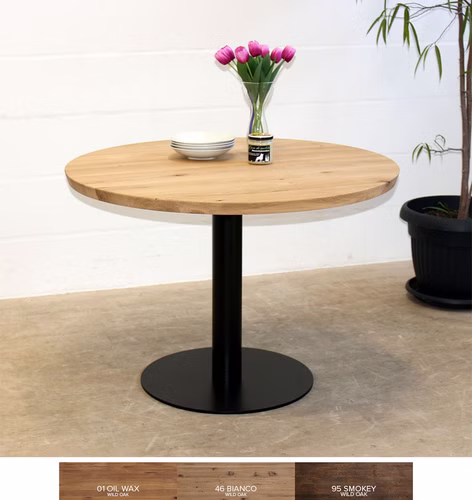 Esstisch rund ALBANY 110x76x110cm Eichenholz massiv Esstisch rund ALBANY 110x76x110cm Wildeiche massiv Casa de mobila Goslar