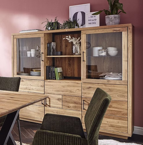 Highboard 188x162x40cm 5türig WINDSOR Eiche massiv geölt