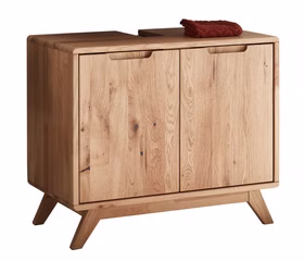 waschbecken unterschrank BODE 70x60x40cm eiche massiv natur geölt mit Holzbeine