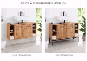 Waschtischunterschrank 105x60x40cm ILSE Asteiche massiv geölt