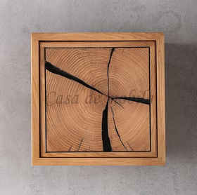 schlüsselschrank 34x34x12cm HARZ eiche massiv geölt Hirnholztür schlüsselschrank HARZ aus Wildeiche massiv mit Hirnholz-Tür und Tip-on-Funktion