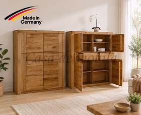highboard-horizont-wildeiche-geoeffnet-geschlossen-made-in-germany Highboard Horizont aus massiver Wildeiche geschlossen und geöffnet – Made in Germany