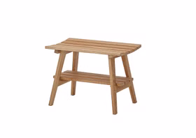 BANTRY Holzbank Kleine Holzbank mit Latten-Sitzfläche