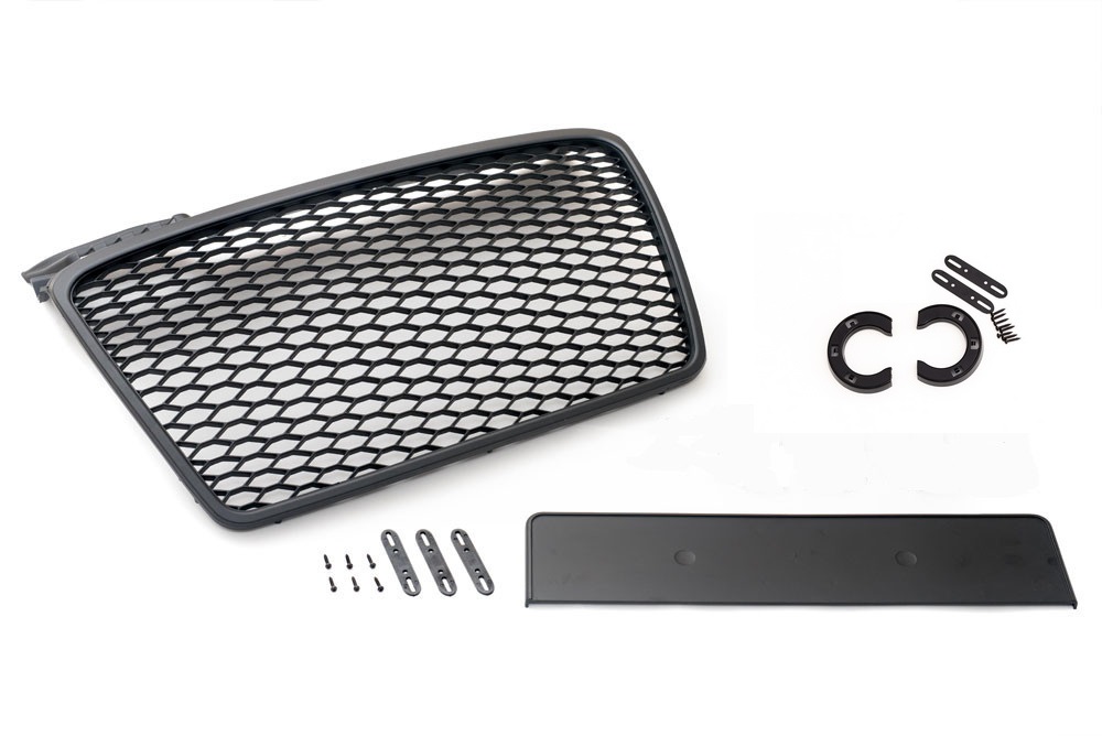 Waben Grill Kühlergrill Front Grill Emblemhalter passend für Audi A4 B7 04-09 Waben Grill Kühlergrill Front Grill Emblemhalter passend für Audi A4 B7 04-09