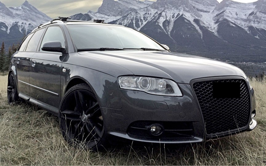 Waben Grill Kühlergrill Front Grill Emblemhalter passend für Audi A4 B7 04-09 Waben Grill Kühlergrill Front Grill Emblemhalter passend für Audi A4 B7 04-09