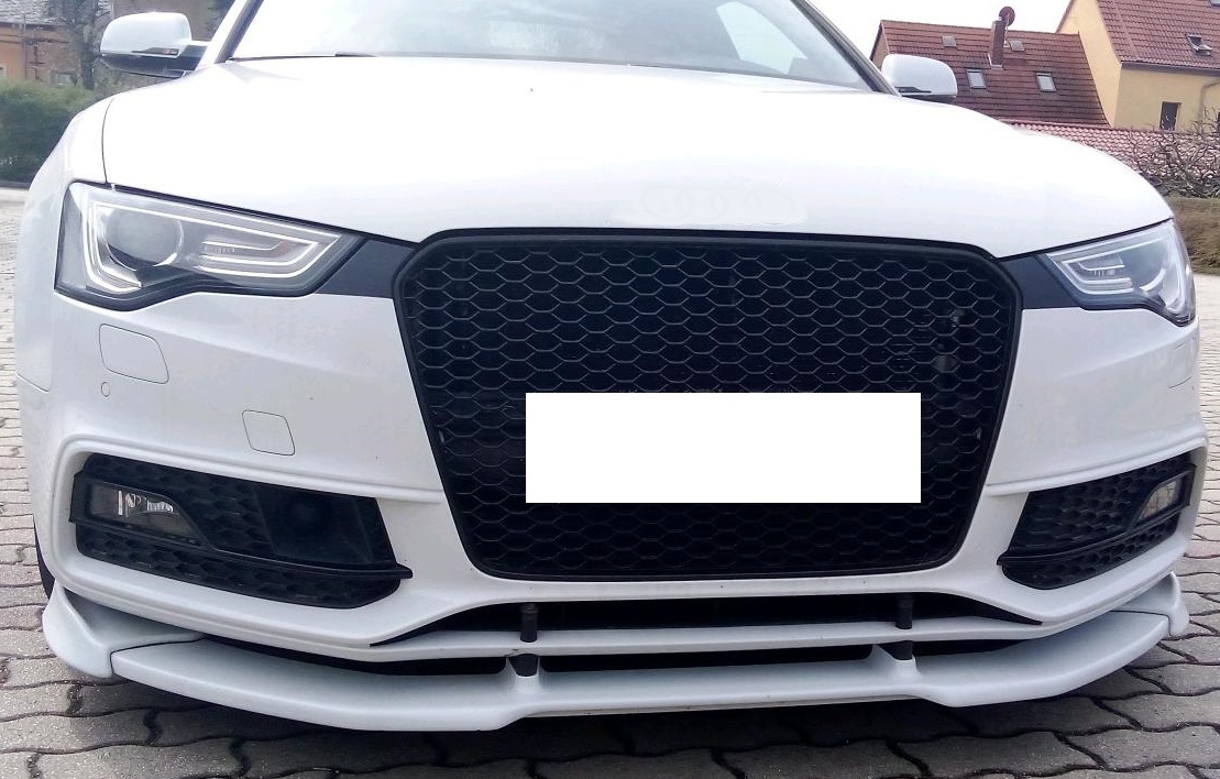 Kühlergrill Wabengrill Front Grill Emblemhalter Schwarz Glan...