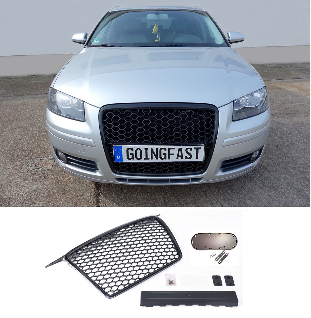 Kühlergrill Wabengrill Front Tuning Grill Emblemhalter passe...