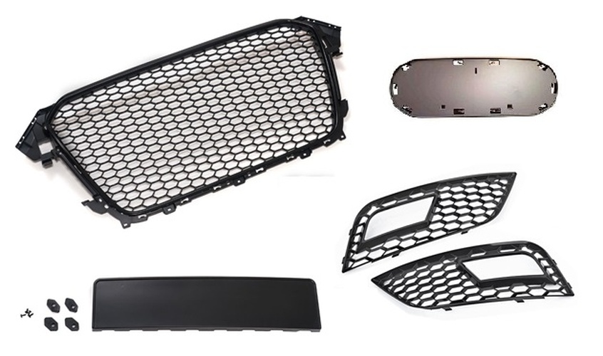 Grill Waben-Grill Emblemhalter Lüftungsgitter passend für Au...