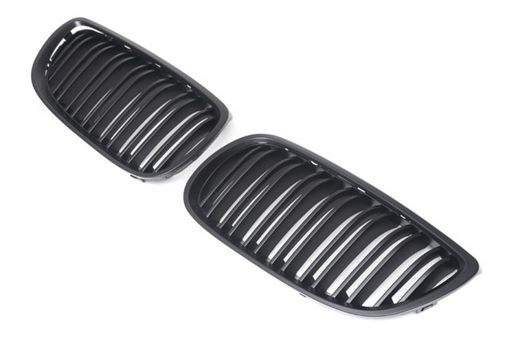 Doppelsteg Kühlergrill Grill Matt Schwarz passend für BMW 3e...