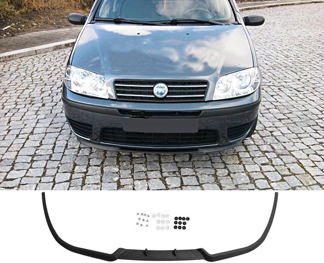 Passend für Fiat Punto 188 Front Spoiler Lippe Lippe Frontansatz + Anbaumaterial Passend für Fiat Punto 188 Front Spoiler Lippe Lippe Frontansatz + Anbaumaterial