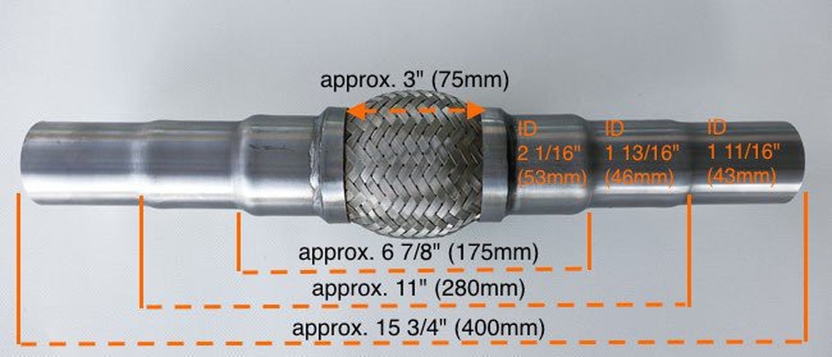 Universal Flexrohr Flexstück Flammrohr Hosenrohr Auspuff Roh...