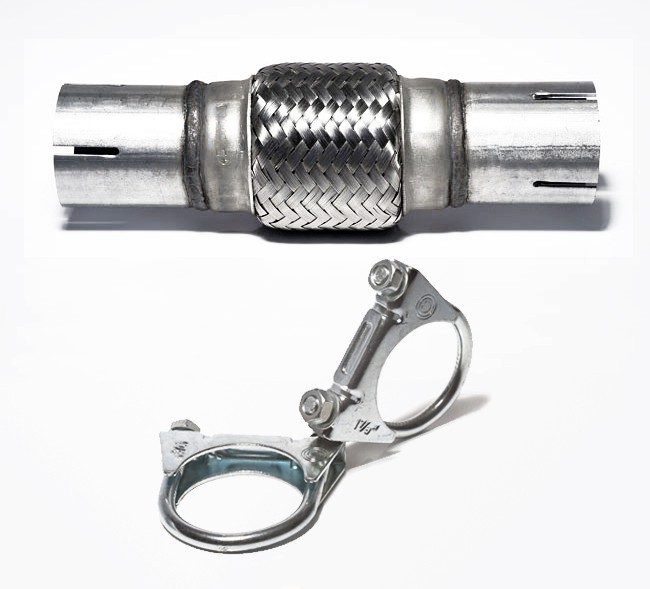Universal Front Exhaust Flex Pipe Tube Steel Mesh 45x100 / 2...