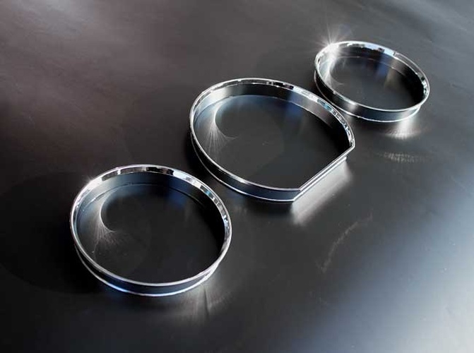 Chrom Instrumente Tacho Ringe passend für Mercedes Benz E W124 W126 Chrom Instrumente Tacho Ringe passend für Mercedes Benz E W124 W126