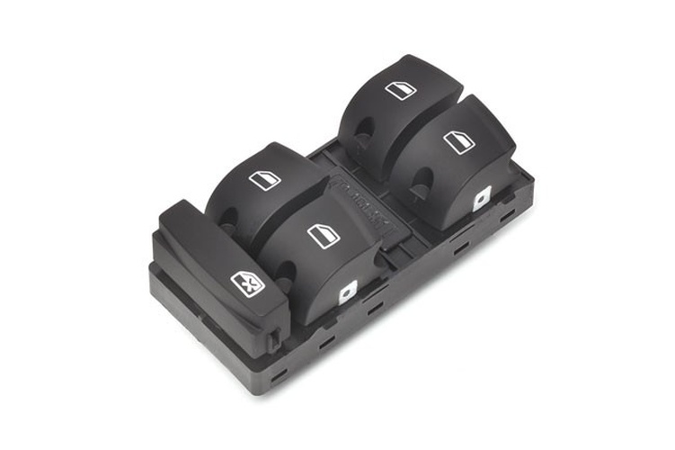 4-fach Elektrischer Fensterheber Schalter Knopf Schwarz 10-P...
