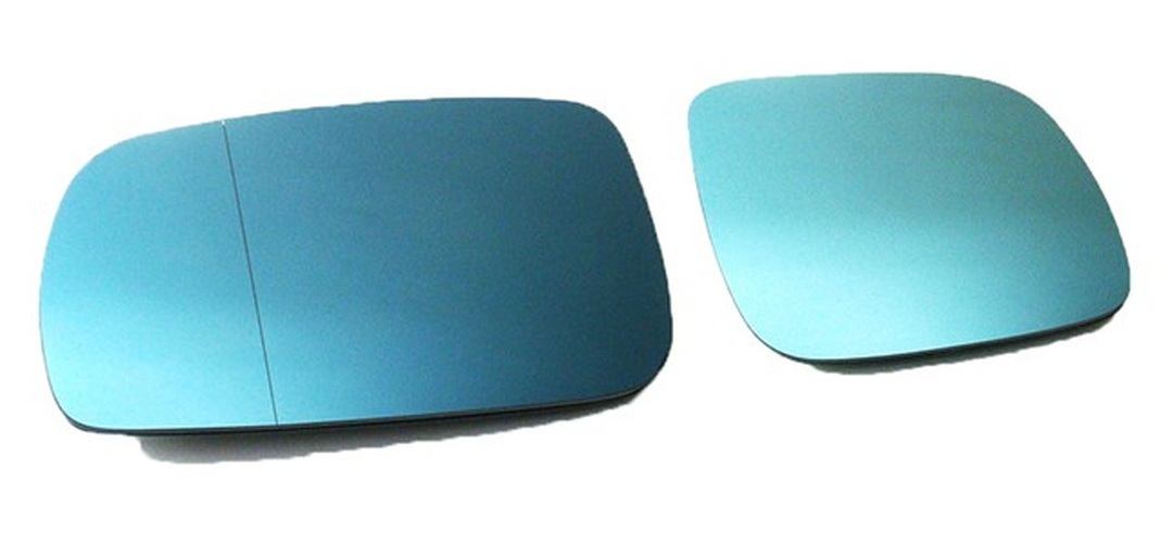 Spiegel Glas LINKS+RECHTS Außenspiegel Blau Beheizt Ohne Tot...