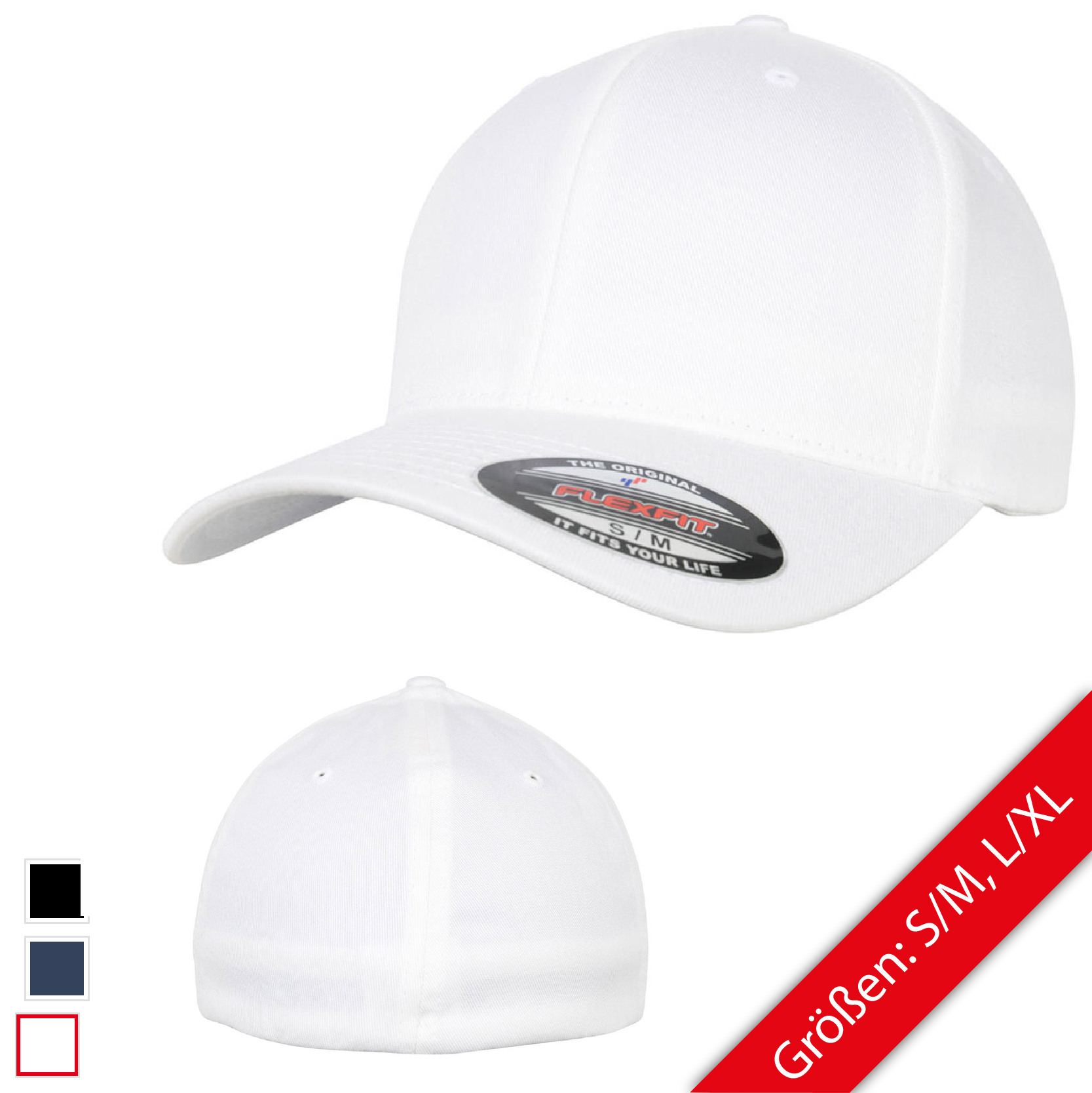 Flexfit Organic Cotton Cap Baseball Cap verschiedene Farben
