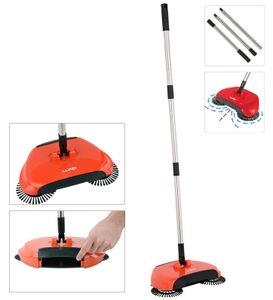 Rotationsbürste Kehrbesen Manuell – Leise Kehrmaschine mit Drehbürsten, faltbar, für Tierhaare, Staub & Krümel, 104 cm, drehbarer Kopf