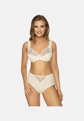Vorderansicht Bügel-BH mit Komfortträgern und gemoldeten vorgeformten Cups in Farbe Cream
