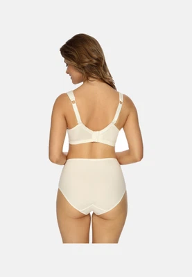 Rückansicht Soft-BH ohne Bügel mit Komfortträgern und gemoldeten vorgeformten Cups in Farbe Cream