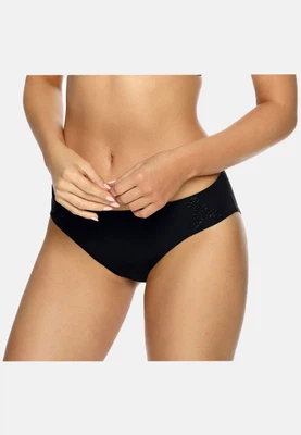 Vorderansicht Slip in Bikinislip-Form in Farbe Schwarz