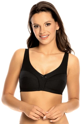 VIANIA Soft-BH ohne Bügel 105452 100% Baumwolle Hautsympathisch Farbe Schwarz