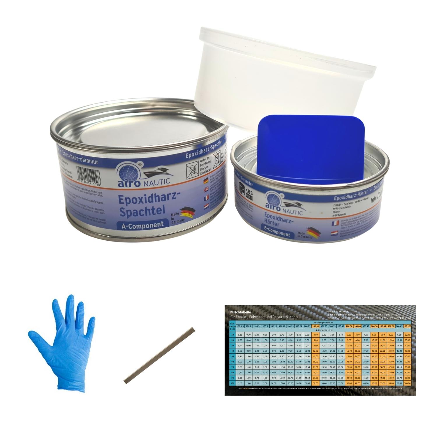 600g Nautic Set (Epoxidharz-Spachtel, Feinspachtel, Füll...