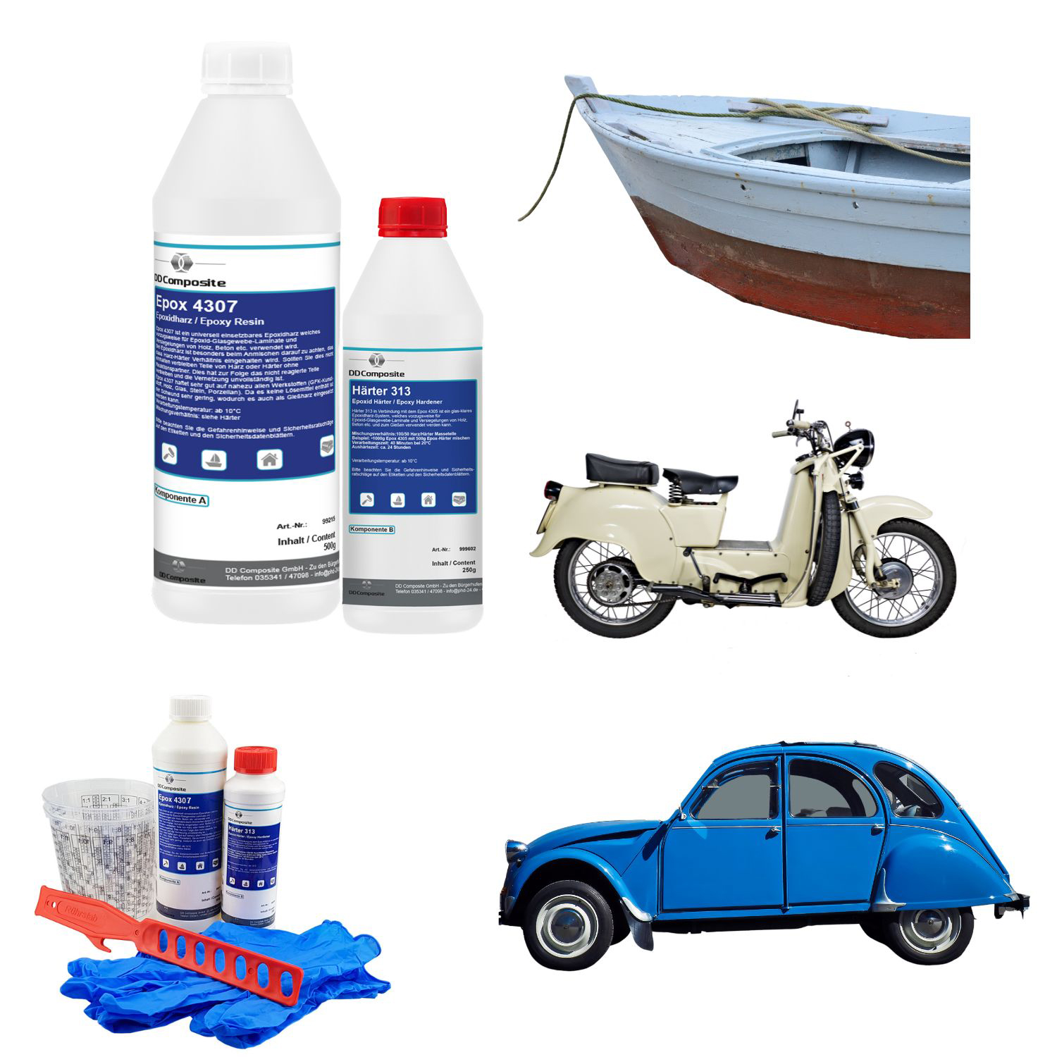 3kg GFK Epoxidharz + 4m² Glasfilamentgewebe 390g/m² Köper 3kg GFK Epoxidharz + 4m² Glasfilamentgewebe 390g/m² Köper