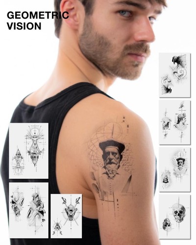 Tattoo-Motiv von Pierre Midi: inspiriert von Renaissance, Mythologie und Geometrie Tattoo-Motiv von Pierre Midi: inspiriert von Renaissance, Mythologie und Geometrie