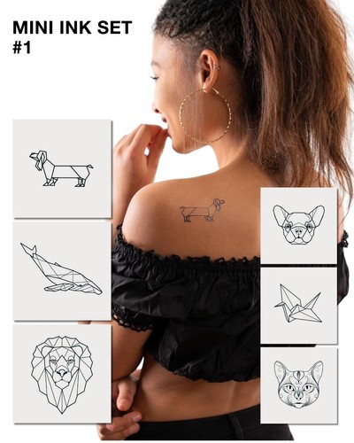Mini Tattoo Bundle: fein gezeichnete Line-Art Mini Tattoo Bundle: fein gezeichnete Line-Art