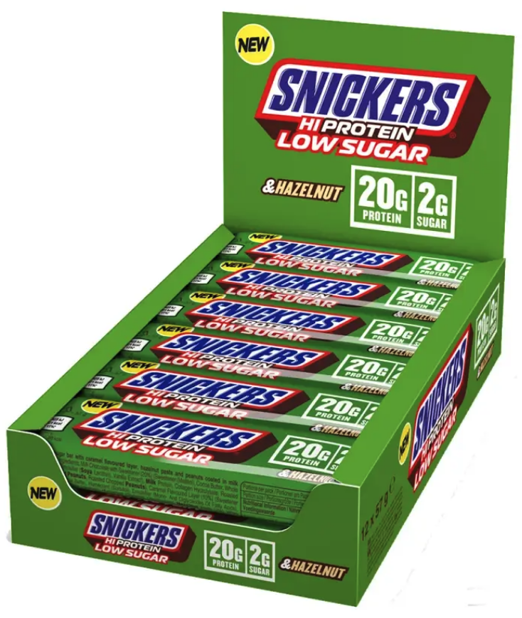 Mars Snickers Hazelnut Low Sugar Hi Protein Box (12X57g) - Mhd 06.10.26