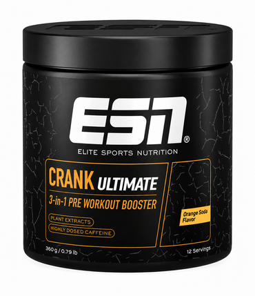 Crank Ultimate Orange Soda (360g) - MHD 30.09.26, ESN Crank Ultimate Orange Soda (360g) - MHD 30.09.26, ESN