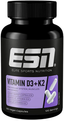 Vitamin D3+K2 (120 Caps), ESN Vitamin D3+K2 (120 Caps), ESN