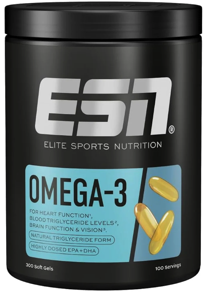 ESN Omega-3-300 Kapseln, 100 Portionen, ohne fischigen Nachgeschmack | Hochdosiert mit 1200 mg EPA und 900 mg DHA pro Tagesportion - getestet auf Schwermetalle - Bild 3