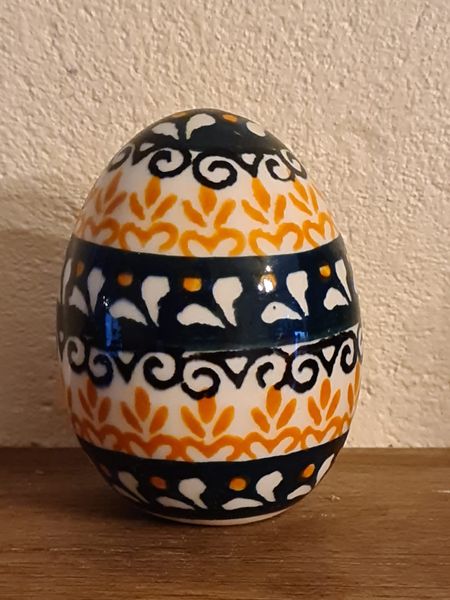 Einzelstücke Osterei 7 cm, 2. Wahl, Bunzlauer Keramik, Unikat